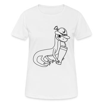 gecko lézard bière bavière alcool sau - T-shirt respirant Femme - blanc - Devant - AI Model Female 172 dark (172cm)