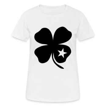 Glücks Kleeblatt - Frauen T-Shirt atmungsaktiv - Weiß - Vorne - AI Model Female 172 dark (172cm)