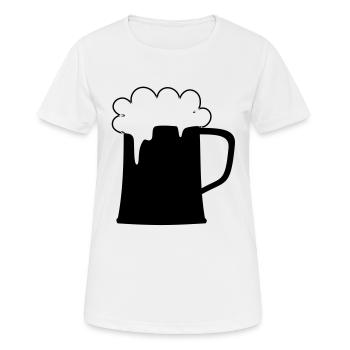 Bierkrug - Frauen T-Shirt atmungsaktiv - Weiß - Vorne - AI Model Female 172 dark (172cm)