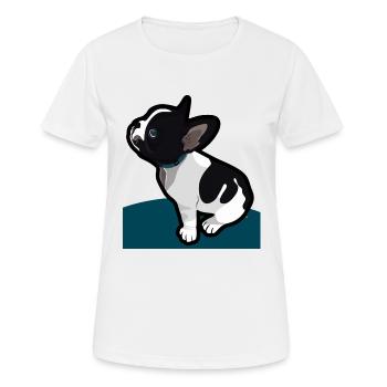 Bouledogue français - T-shirt respirant Femme - blanc - Devant - AI Model Female 172 dark (172cm)