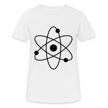 atome - Frauen T-Shirt atmungsaktiv - Weiß - Vorne - AI Model Female 172 dark (172cm)