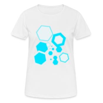 hexagone - T-shirt respirant Femme - blanc - Devant - AI Model Female 172 dark (172cm)