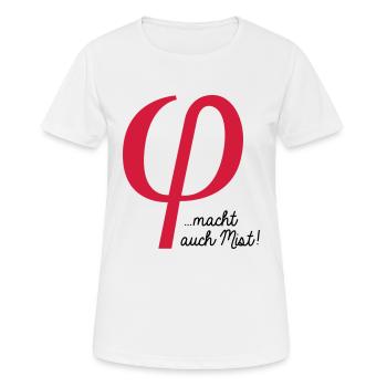 klein phi macht auch Mist - Frauen T-Shirt atmungsaktiv - Weiß - Vorne - AI Model Female 172 dark (172cm)