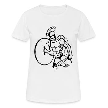 spartaner - Frauen T-Shirt atmungsaktiv - Weiß - Vorne - AI Model Female 172 dark (172cm)