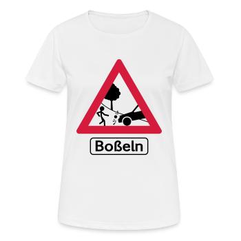 Achtung Boßeln! - Frauen T-Shirt atmungsaktiv - Weiß - Vorne - AI Model Female 172 dark (172cm)