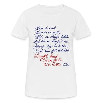 Be kind - Women's Breathable T-Shirt - white - Front - AI Model Female 172 dark (172cm)