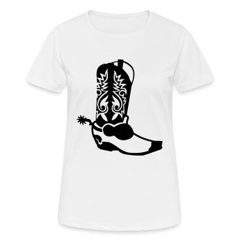 cowboy - Women's Breathable T-Shirt - white - Front - AI Model Female 172 dark (172cm)