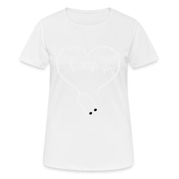 Nurse Doctor Hospital Krankenschwester - Frauen T-Shirt atmungsaktiv - Weiß - Vorne - AI Model Female 172 dark (172cm)