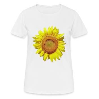 Sonnenblume - Frauen T-Shirt atmungsaktiv - Weiß - Vorne - AI Model Female 172 dark (172cm)