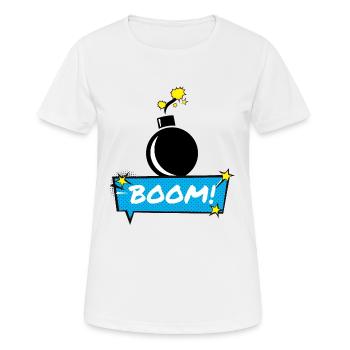 Boom Bomb - Women's Breathable T-Shirt - white - Front - AI Model Female 172 dark (172cm)