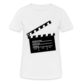 Clap de Cinema - Frauen T-Shirt atmungsaktiv - Weiß - Vorne - AI Model Female 172 dark (172cm)