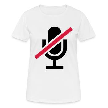 Mute Icon Mikrofon - Frauen T-Shirt atmungsaktiv - Weiß - Vorne - AI Model Female 172 dark (172cm)