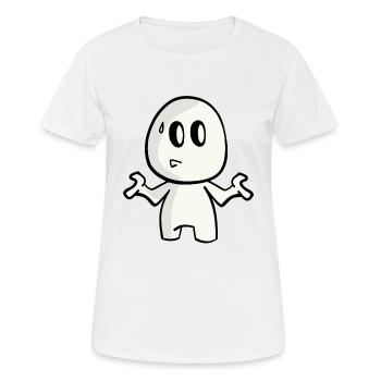 oops mEgg - Women's Breathable T-Shirt - white - Front - AI Model Female 172 dark (172cm)