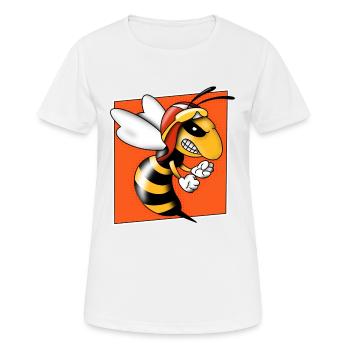 Hornet halftone abeille guêpe Pop Art Comic Style - T-shirt respirant Femme - blanc - Devant - AI Model Female 172 dark (172cm)