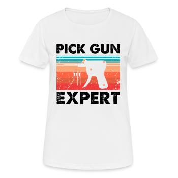 Conception de serrure de service de déverrouillage expert en serrure - T-shirt respirant Femme - blanc - Devant - AI Model Female 172 dark (172cm)