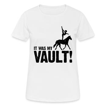 Conception acrobatique de voûte et cheval équestre - T-shirt respirant Femme - blanc - Devant - AI Model Female 172 dark (172cm)