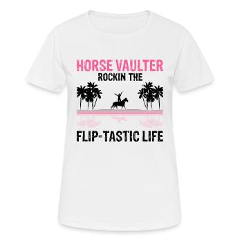 Conception de voûte et conception de chevaux de voûte - T-shirt respirant Femme - blanc - Devant - AI Model Female 172 dark (172cm)