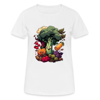 J’aime les légumes - T-shirt respirant Femme - blanc - Devant - AI Model Female 172 dark (172cm)