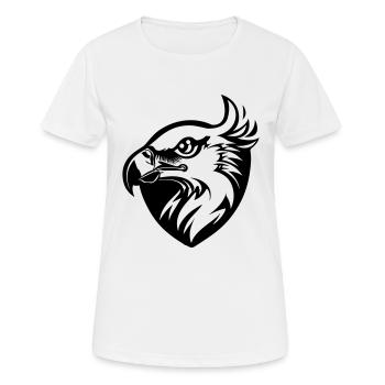 tête d'aigle avec aile en profil avec un bouclier - T-shirt respirant Femme - blanc - Devant - AI Model Female 172 dark (172cm)