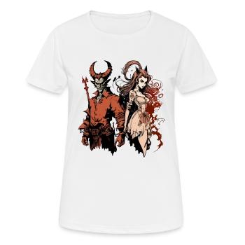 The Devil and the Witch - Women's Breathable T-Shirt - white - Front - AI Model Female 172 dark (172cm)