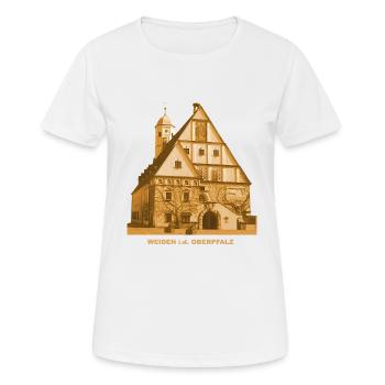 Hôtel de ville de Weiden Haut-Palatinat Bavière orientale - T-shirt respirant Femme - blanc - Devant - AI Model Female 172 dark (172cm)