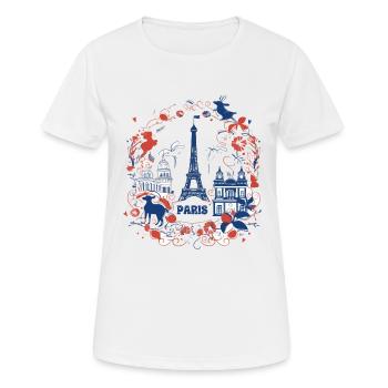 PARIS capital - Women's Breathable T-Shirt - white - Front - AI Model Female 172 dark (172cm)