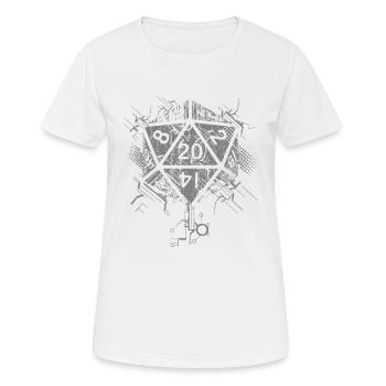 Dunkles abstraktes Prisma - Frauen T-Shirt atmungsaktiv - Weiß - Vorne - AI Model Female 172 dark (172cm)