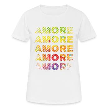 AMORE - T-shirt respirant Femme - blanc - Devant - AI Model Female 172 dark (172cm)