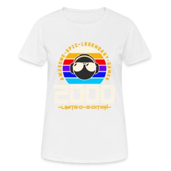 2000 - Women's Breathable T-Shirt - white - Front - AI Model Female 172 dark (172cm)