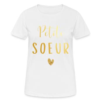 Petite sœur - T-shirt respirant Femme - blanc - Devant - AI Model Female 172 dark (172cm)