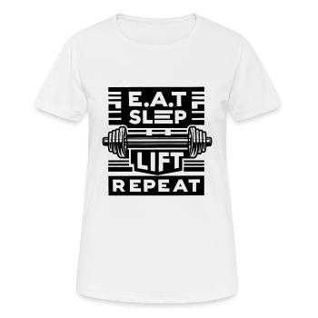Gym Mantra Fett - Frauen T-Shirt atmungsaktiv - Weiß - Vorne - AI Model Female 172 dark (172cm)