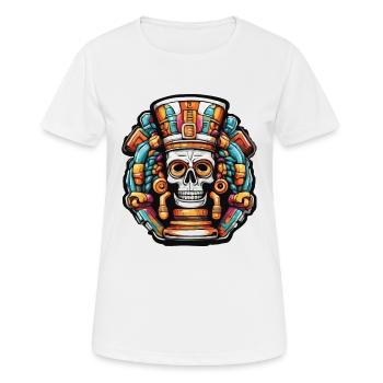 Maya / Haute Culture / Pérou / Calendrier Maya / Motif - T-shirt respirant Femme - blanc - Devant - AI Model Female 172 dark (172cm)