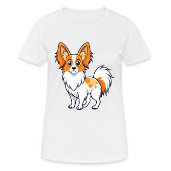 Alert Papillon Digitale Kunst - Frauen T-Shirt atmungsaktiv - Weiß - Vorne - AI Model Female 172 dark (172cm)