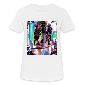Licorne, graffiti, salle de bain, bain, peinture, coloré - T-shirt respirant Femme - blanc - Devant - AI Model Female 172 dark (172cm)