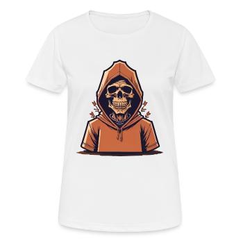 Death in the hood - Women's Breathable T-Shirt - white - Front - AI Model Female 172 dark (172cm)
