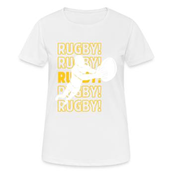 Rugby rugby rugby - Women's Breathable T-Shirt - white - Front - AI Model Female 172 dark (172cm)