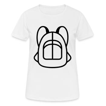 Sac à dos - T-shirt respirant Femme - blanc - Devant - AI Model Female 172 dark (172cm)