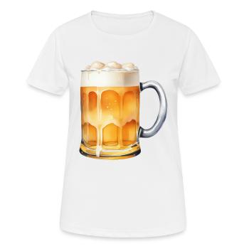 Chope à bière - T-shirt respirant Femme - blanc - Devant - AI Model Female 172 dark (172cm)