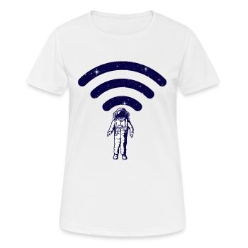 Espace wifi astronaute - T-shirt respirant Femme - blanc - Devant - AI Model Female 172 dark (172cm)