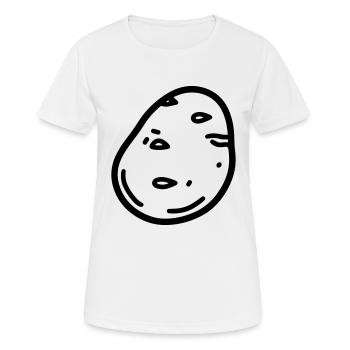 Kartoffel - Frauen T-Shirt atmungsaktiv - Weiß - Vorne - AI Model Female 172 dark (172cm)