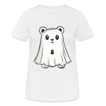 Bär Halloween Lustig Geist - Frauen T-Shirt atmungsaktiv - Weiß - Vorne - AI Model Female 172 dark (172cm)