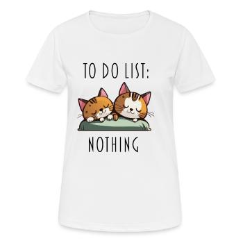 To do list nothing - Women's Breathable T-Shirt - white - Front - AI Model Female 172 dark (172cm)