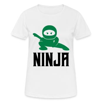 ninja comic - Frauen T-Shirt atmungsaktiv - Weiß - Vorne - AI Model Female 172 dark (172cm)