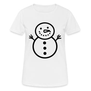 Snowman - Women's Breathable T-Shirt - white - Front - AI Model Female 172 dark (172cm)