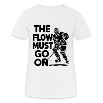 L’amour du hockey – Le flux continue - T-shirt respirant Femme - blanc - Devant - AI Model Female 172 dark (172cm)