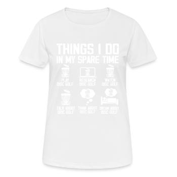 Disc Golf Spieler Disc Golf Disc Golf Spieler - Frauen T-Shirt atmungsaktiv - Weiß - Vorne - AI Model Female 172 dark (172cm)