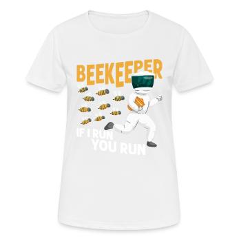 Apiculteur Si je cours, tu cours Apiculteur Apiculteur - T-shirt respirant Femme - blanc - Devant - AI Model Female 172 dark (172cm)