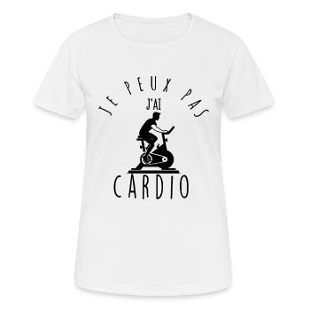 Ich kann nicht, ich habe Cardio. - Frauen T-Shirt atmungsaktiv - Weiß - Vorne - AI Model Female 172 dark (172cm)