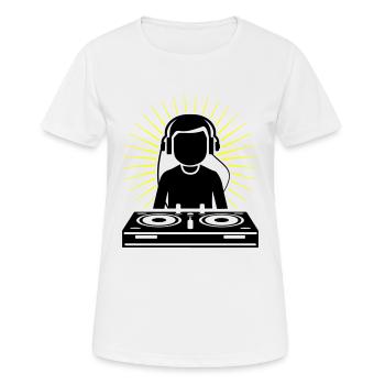 Platines DJ Party - T-shirt respirant Femme - blanc - Devant - AI Model Female 172 dark (172cm)