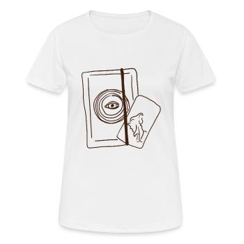 Journal & Tarotkarte - Frauen T-Shirt atmungsaktiv - Weiß - Vorne - AI Model Female 172 dark (172cm)